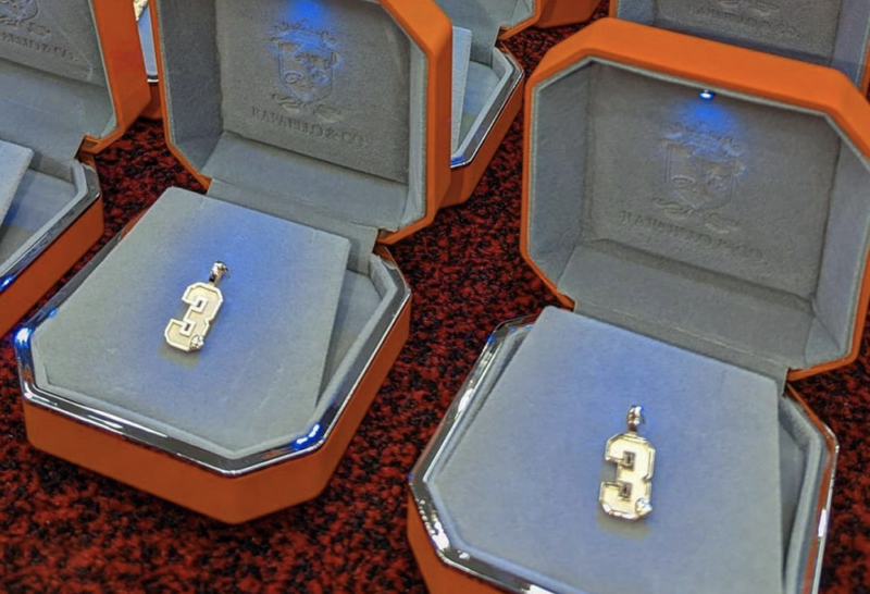 Jeweler To The Stars Gabriel Jacobs Gifts Damar Hamlin Themed #3 Pendants To Buffalo Bills Team