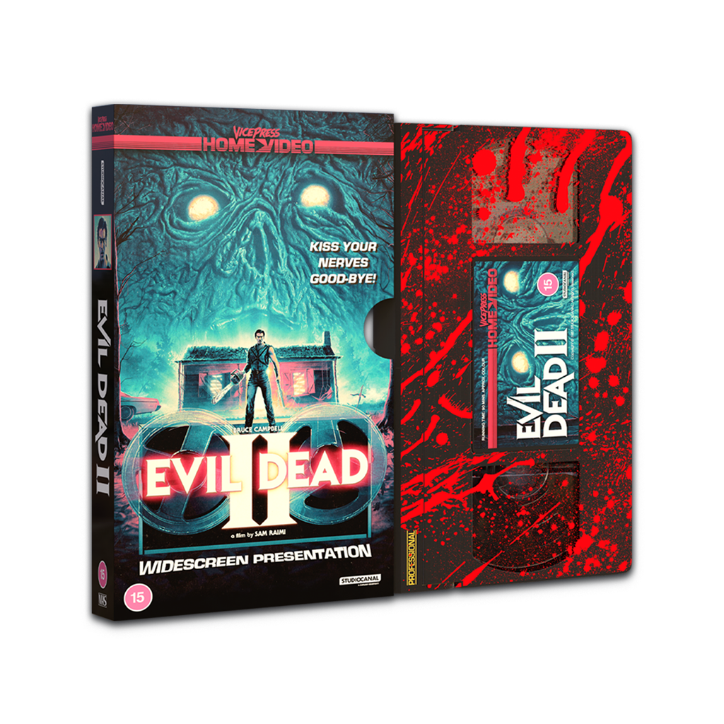 Evil Dead II Blood Splatter Variant on VHS