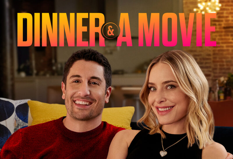 Jason Biggs and Jenny Mollen will host "Dinner & A Movie" on TBS.