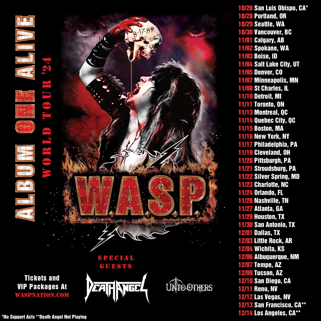 W.A.S.P. 2024 tour dates